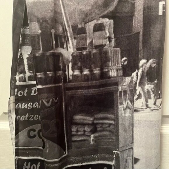 NWT Basic Pleasure Mode Bowtie City Print Satin Dress - Picture 7 of 14